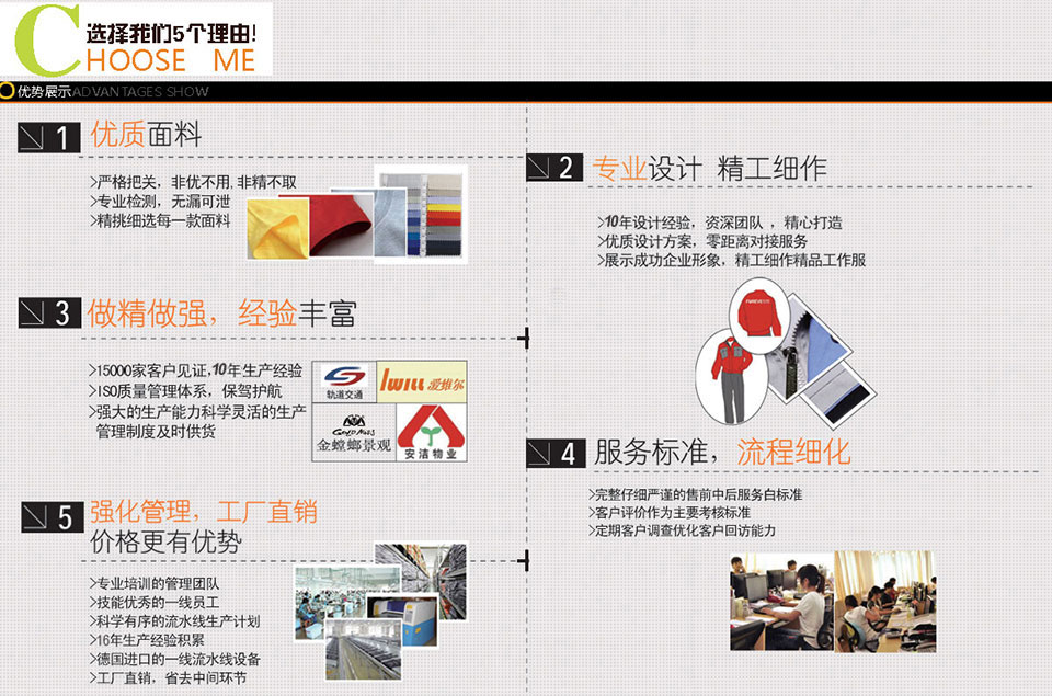 天津工作服的五个定制流程步骤