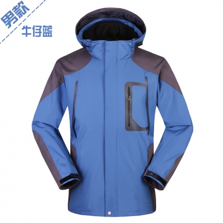2015新款户外冲锋衣 男 三合一两件套秋冬抓绒冲锋衣 CFDG901