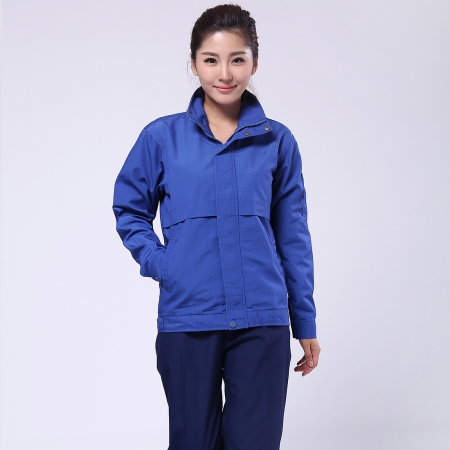 蓝色帆布棉长袖劳动工作服套装AC045-CX