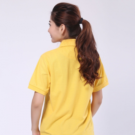 黄色丝光棉修身t恤衫工作服 ID264-TX 