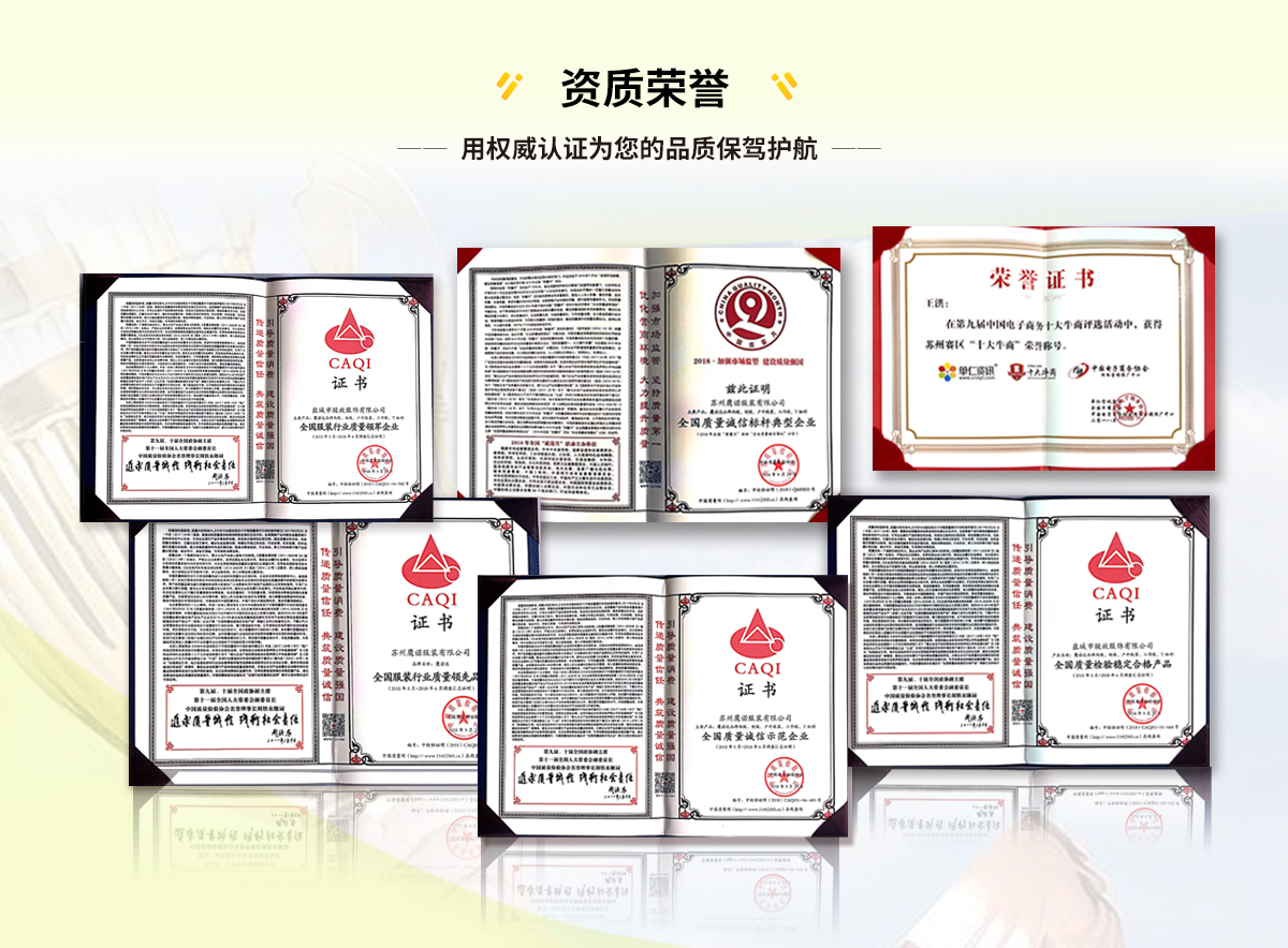 鹰诺达高端工作服厂家资质荣誉,用权威认证为您的工作服保驾护航