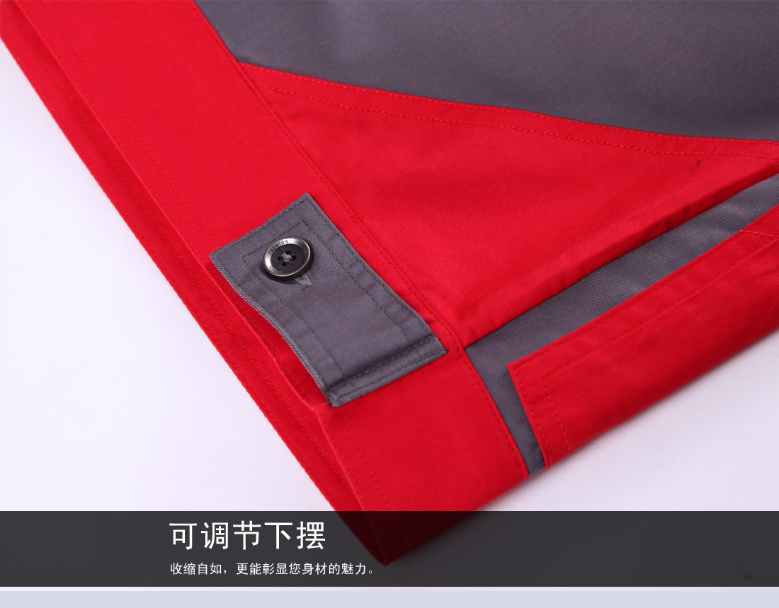 中灰拼大红夏季工作服AE596(pic15)