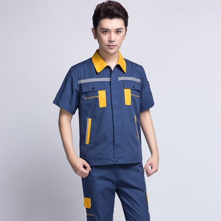 机械加工夏天短袖工作服