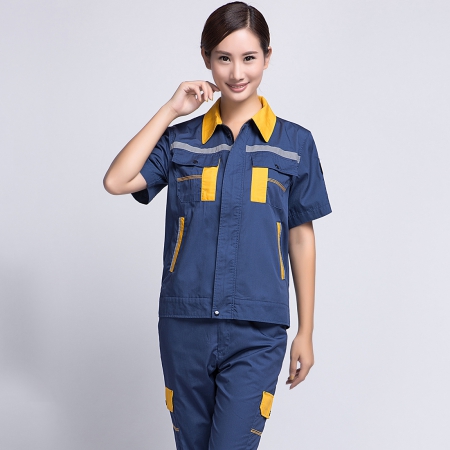 机械加工夏天短袖工作服